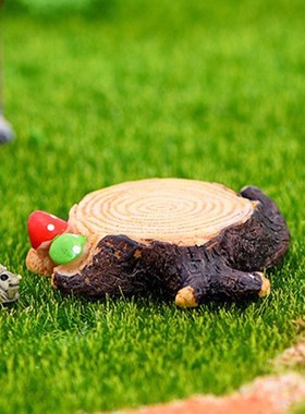 速发迷你树桩树墩木桩微景观盆景植树物干装饰摆树脂造景品件
