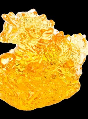速发龙兽家居客厅装相彩色琉璃水晶摆件瑞年龙属饰十二生肖生日送