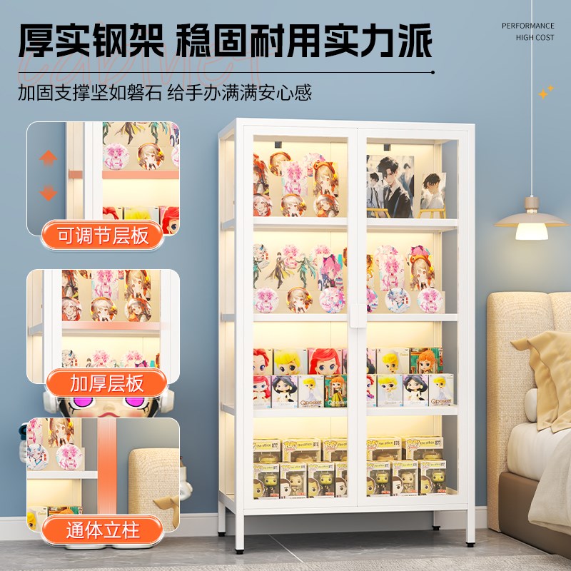 速发展示柜家用防透玻璃尘明模型玩具收纳陈列柜摆件架 - 图1