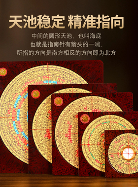 速发罗盘高精度罗经仪专业家南针综合盘勘测方位件身携带指用摆随