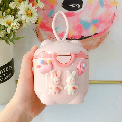 Мультяшная детская вместительная и большая банка для хранения, портативная тара для выхода на улицу, контейнер для хранения