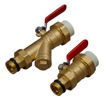 Ground Heating Divider Fppr Water Inlet Backwater Backwater Ball Valve Water Valve Pure Copper Geothermal Filter Sleeve Valve Live-type Sewerage Valve