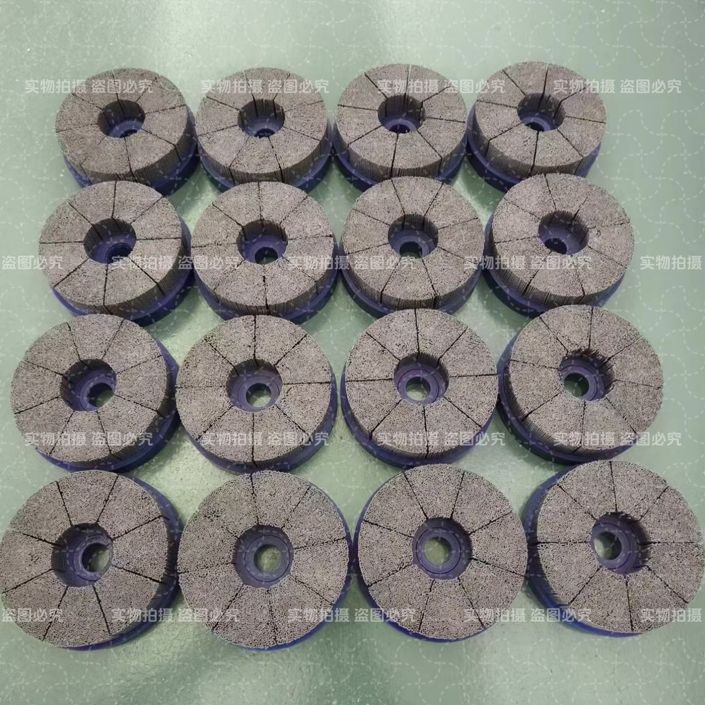 工业圆盘刷 五金制品端面抛光 浇筑刷 陶瓷丝 磨料丝钢件去毛刺刷 - 图0