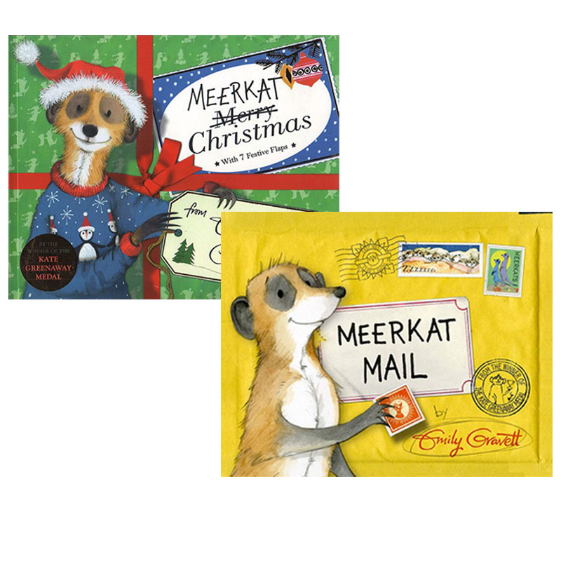 英文原版 Meerkat Christmas/Meerkat Mail 圣诞节 2册合售 名家Emily Gravett 廖彩杏书单推荐 儿童启蒙幽默图画绘本 - 图3