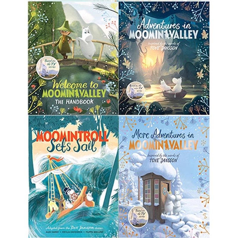 英文原版 Moominvalley 姆咪谷故事集4册 安徒生儿童文学奖得主Tove Jansson 姆 芬兰著名童话小说绘本图画