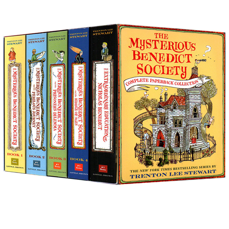 预售 英文原版 天才神秘会社 The Mysterious Benedict Society Paperback Boxed Set 5册盒装 儿童冒险推理侦探小说 青少年小说