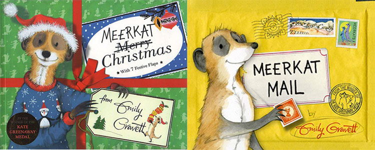 英文原版 Meerkat Christmas/Meerkat Mail 圣诞节 2册合售 名家Emily Gravett 廖彩杏书单推荐 儿童启蒙幽默图画绘本 - 图0