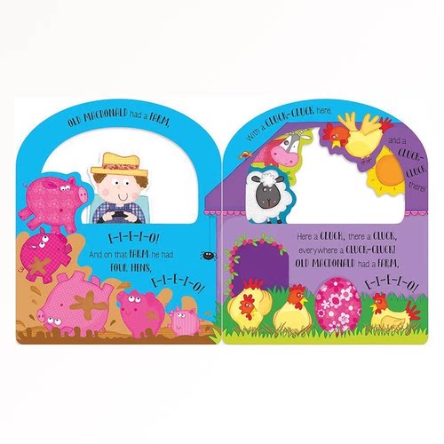 英文原版 MBI启蒙书 Old MacDonald Had a Farm 老麦克唐纳有一个农场 手提纸板书 经典儿歌童谣绘本 幼儿韵律 - 图1