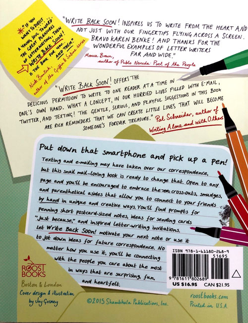 孤品清仓 英文原版 Write Back Soon! Adventures in Letter Writing 鼓励朋友之间文字互动 放下手机 真情交流 附便笺