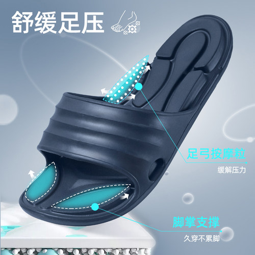 八景中国台湾进口拖鞋男家用eva材质浴室洗澡排水凉拖鞋室内防滑 - 图0