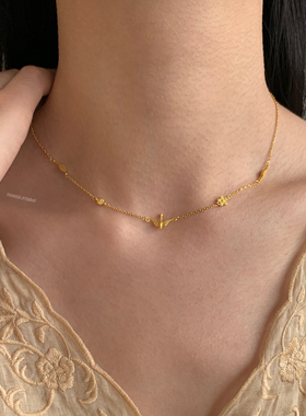 燕归燕倾无国风足银轻奢项链女