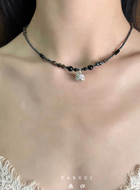 原创醒狮纯银情侣锁骨项链女