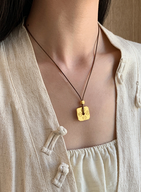 燕归金禄禧足银999百搭项链女