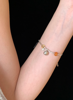 燕归原创山野间纯银铃铛手链