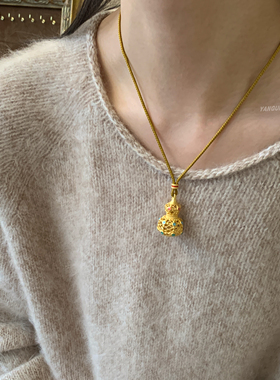 燕归福儒花国风新中式足银项链女