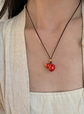 燕归福禄穰穰足银葫芦百搭项链女