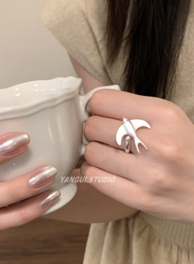 燕归原创候鸟纯银设计感小众戒指