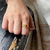Yan Guiyi Kun Palace New Chinese Style Enamel Palace Ring