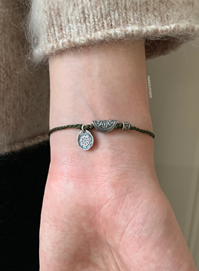 燕归元宝藏风纯银百搭小众手链女