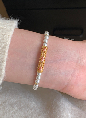 燕归寻桃组合足银轻奢百搭手链