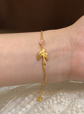 燕归燕啄春国风足银轻奢百搭手链