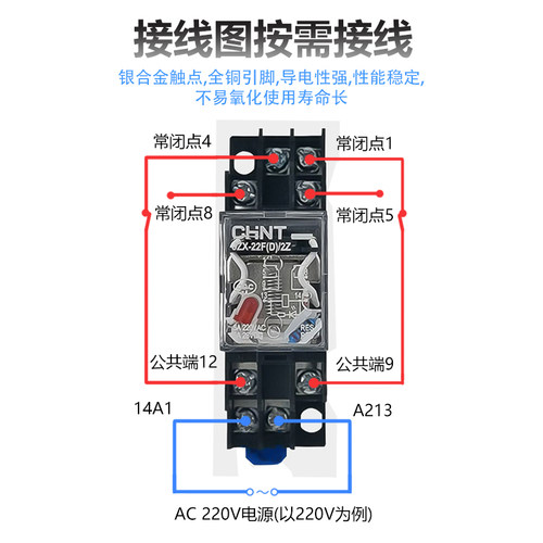 正泰小型中间继电器 MY2NJ HH52P带灯 JZX-22F(D)/2Z3Z4Z  DC24V2 - 图0
