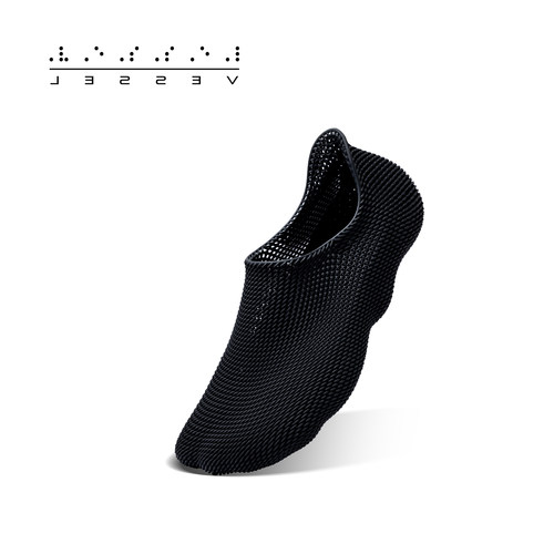 xVESSEL赤足3D打印黑色明星同款创意低帮鞋摇摇乐男女同款 - 图0