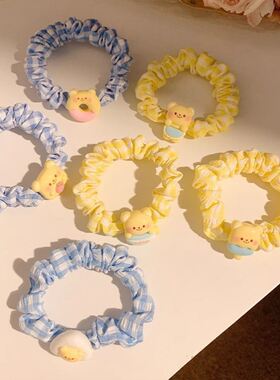 黄油果酱~可爱小熊小肠发圈女高级感皮筋头绳发饰头饰大肠圈发圈