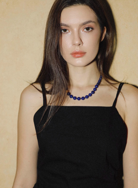 青金石神秘感手工串珠项链