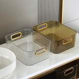 Настольная косметическая коробка для хранения, туалетный столик для ухода за кожей, акриловая маска для лица, пластиковая корзина для хранения