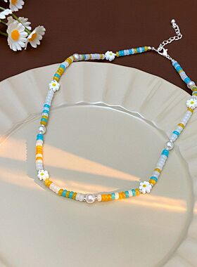 新款个性珍珠锁骨链轻奢小众高级