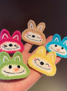卡通针织发夹韩版手工毛线发饰