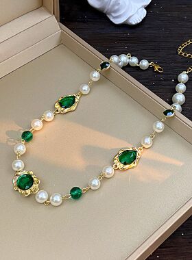 轻奢风时尚珍珠锁骨链气质新款