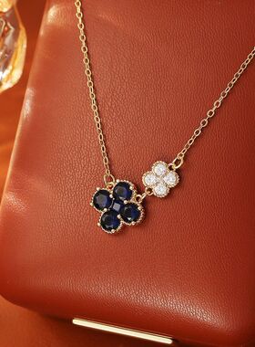 爆款经典多巴胺彩色锁骨链复古