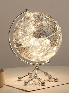 透明地球仪摆件轻奢家居客