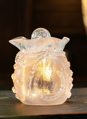 流水摆件循环水招财转运福袋