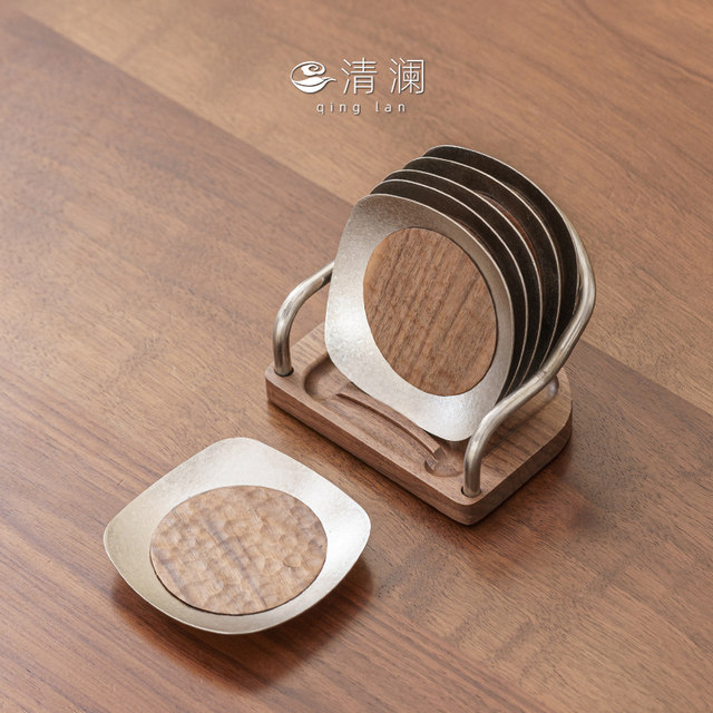 Qinglan ອັນບໍລິສຸດ titanium ຊັ້ນສູງຊາ coaster ແຜ່ນ insulation ຮຽບຮ້ອຍ