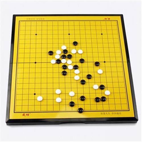 小孩学磁性大号五子棋磁石围棋白盘套装M儿童带V生黑棋棋儿童。 - 图1