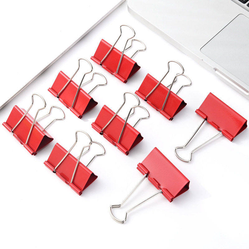 红色长尾夹大号51mm大红色财务票据夹婚庆用喜庆燕尾夹19mm小夹子,淘宝优惠券,粉丝福利购,淘宝优惠卷