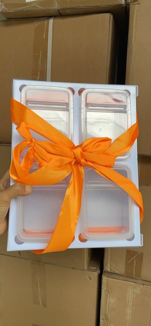 Shipping without external boxes! 0.5L*4 mini fresh boxes fruit food packaging box storage plastic box