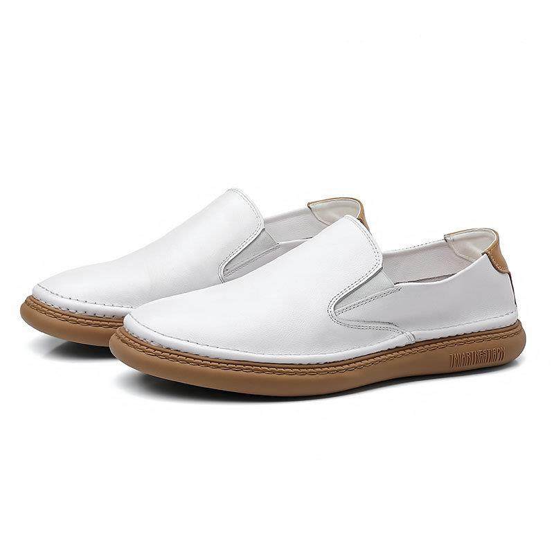 ELEGANT ROSE 男鞋一脚蹬软底休闲鞋牛皮乐福鞋透气百搭豆豆鞋潮,淘宝优惠券,粉丝福利购,淘宝优惠卷