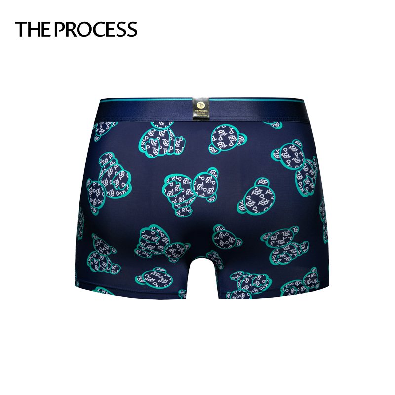 TP卡通新款男内裤柔软面料透气速干运动大码短裤平角裤头潮流盒装 - 图0