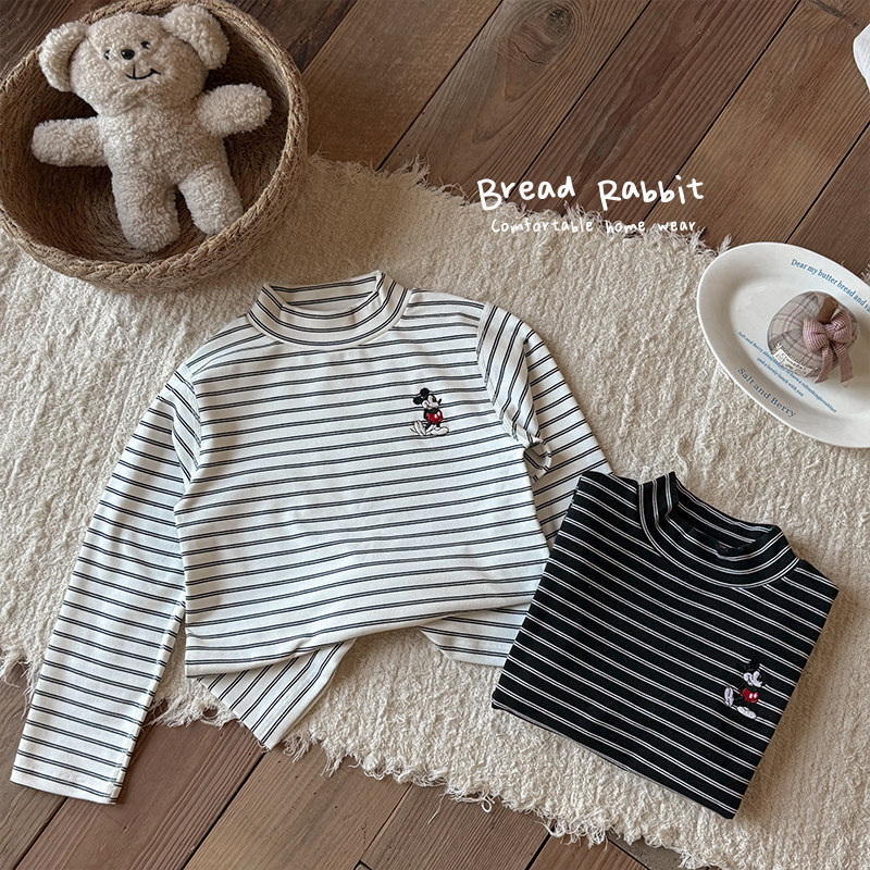 儿童睡衣保暖打底衫女童卡通家居服秋衣长袖春秋男卡通条纹打底衣,淘宝优惠券,粉丝福利购,淘宝优惠卷