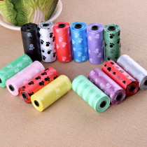 1Rolls 15 Pcs Pet Dog Waste Poop Bag With Printing Doggy