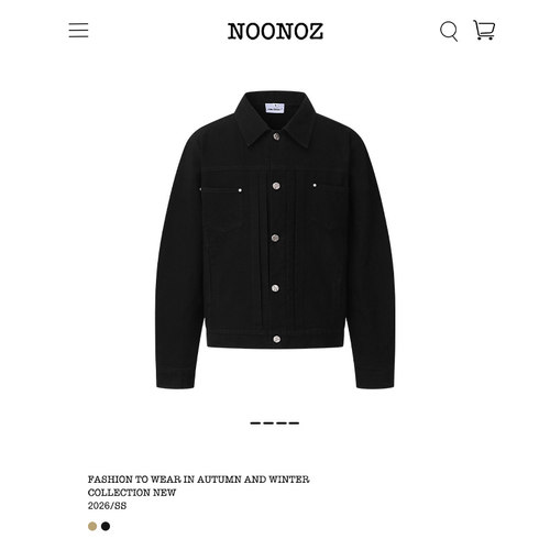 NOONOZ美式复古老钱风压褶工装夹克男潮牌中性风vintage水洗外套 - 图0