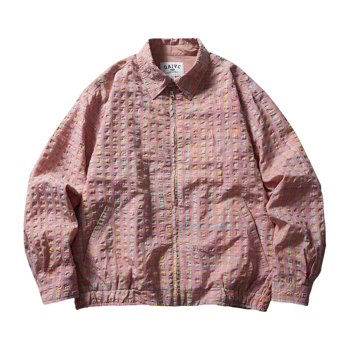 NOONOZ潮牌高级感美式格子肌理感翻领夹克男秋季新款休闲情侣外套,淘宝优惠券,粉丝福利购,淘宝优惠卷