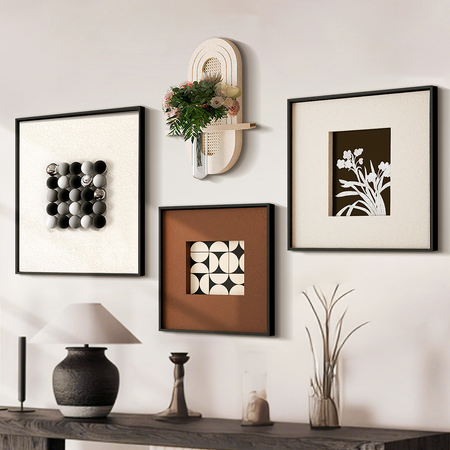 立体实木现代轻奢客厅原木沙发背景墙装饰画砂岩艺术餐厅卧室挂画,淘宝优惠券,粉丝福利购,淘宝优惠卷