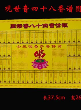 香谱图解大全家用仙家观世音四十八香谱香图财神七十二香谱图