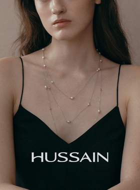 赫生星点游影珍珠毛衣链