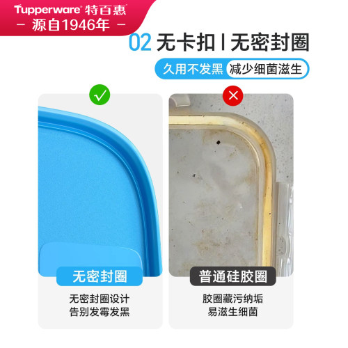 特百惠冷冻饺子盒1.3L食品级冰箱专用不粘连大容量收纳保鲜盒 - 图1